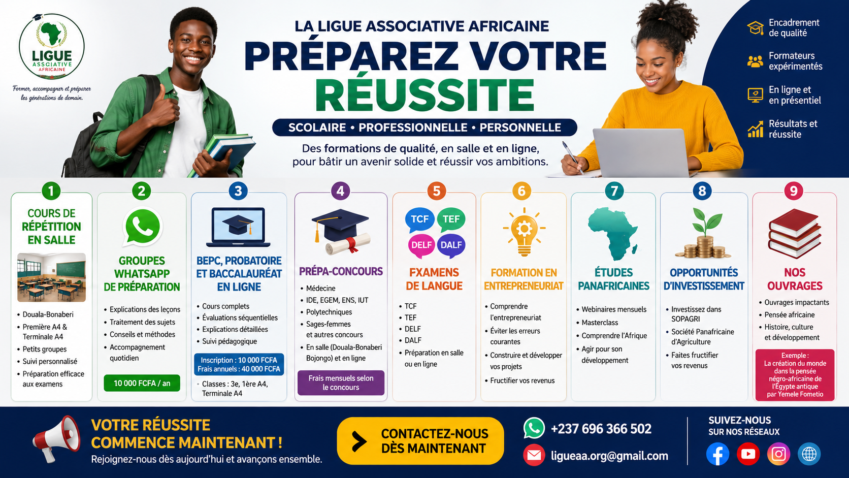 Préparez votre réussite scolaire et professionnelle